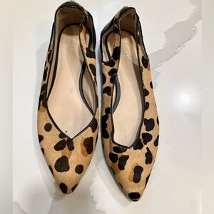 Cole Haan Calf hair and leather leopard pointed flat
